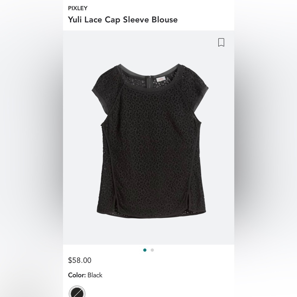 Pixley Yuli Lace Cap Sleeve Blouse